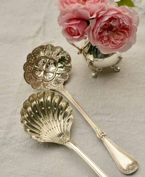 antique silver sifting spoons