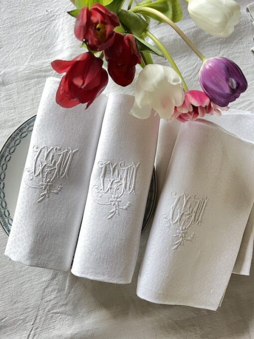 Antique Monogrammed Napkins - Image 3