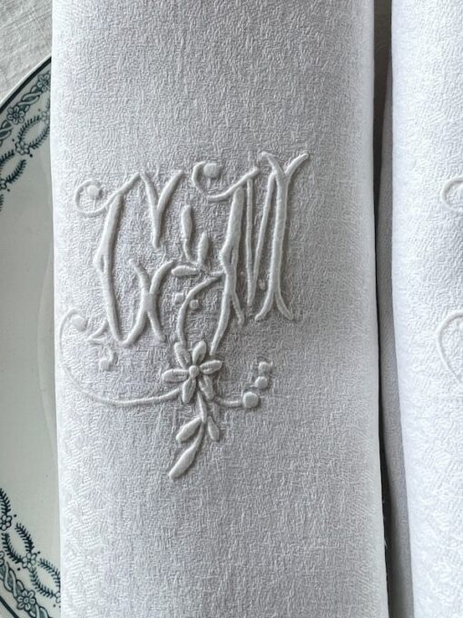 Antique Monogrammed Napkins - Image 2