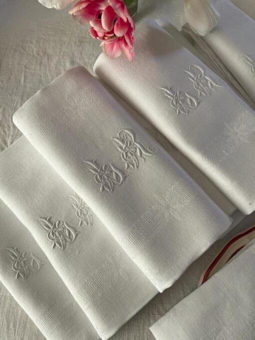 Antique Monogrammed Napkins - Image 8