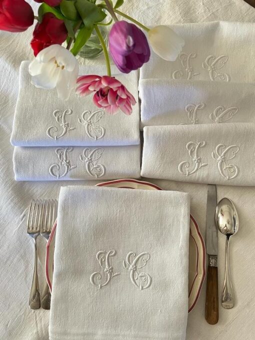 Antique Monogrammed Napkins - Image 12