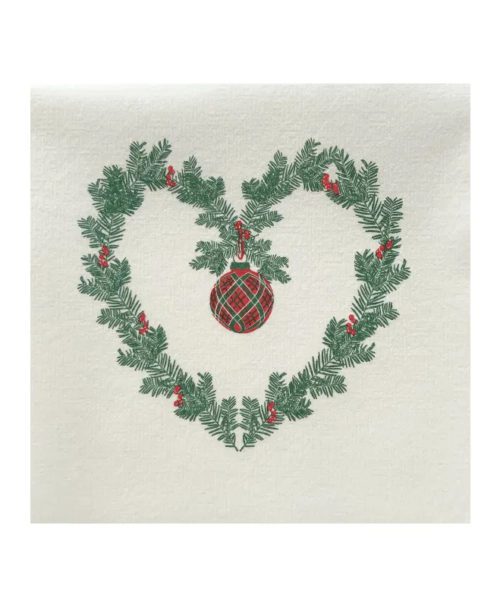 heart wreath napkins