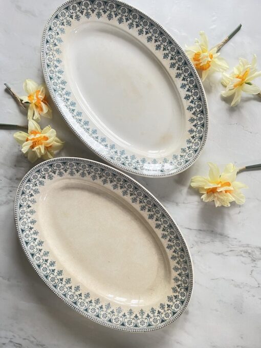 two oval serving plates