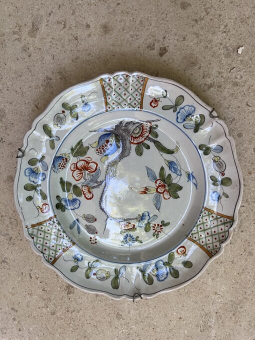 floral antique plate