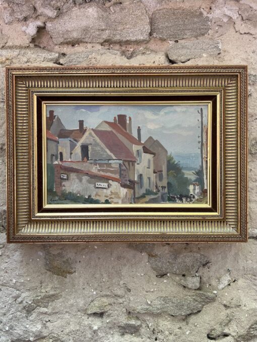 Antique Painting - The Village Street
