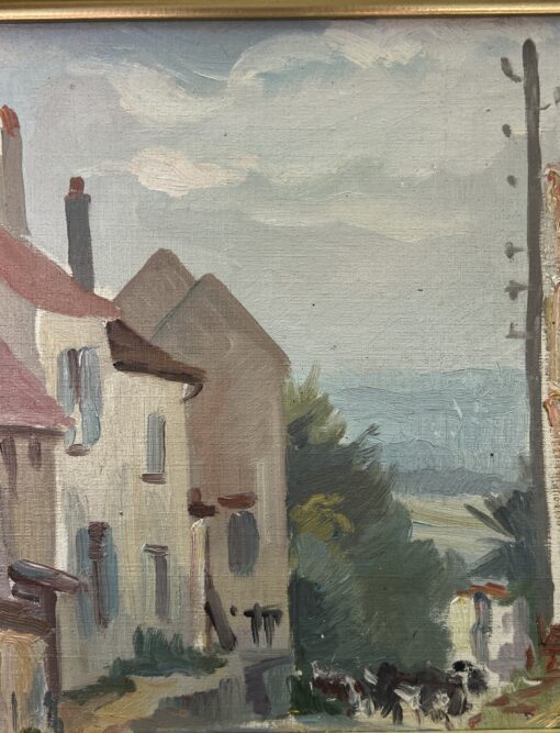 Antique Painting - The Village Street