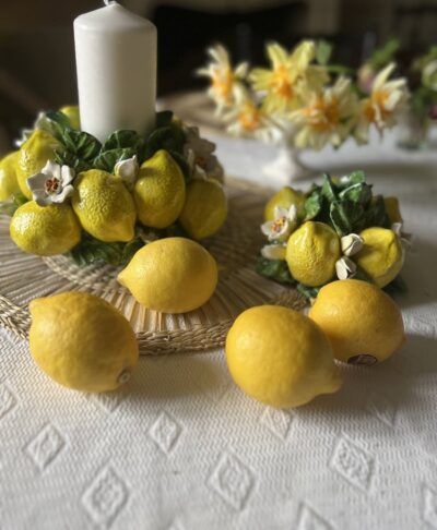 Earthenware Lemon Candle Holder
