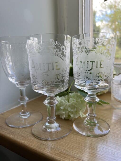 Antique 'Amitié' Glasses