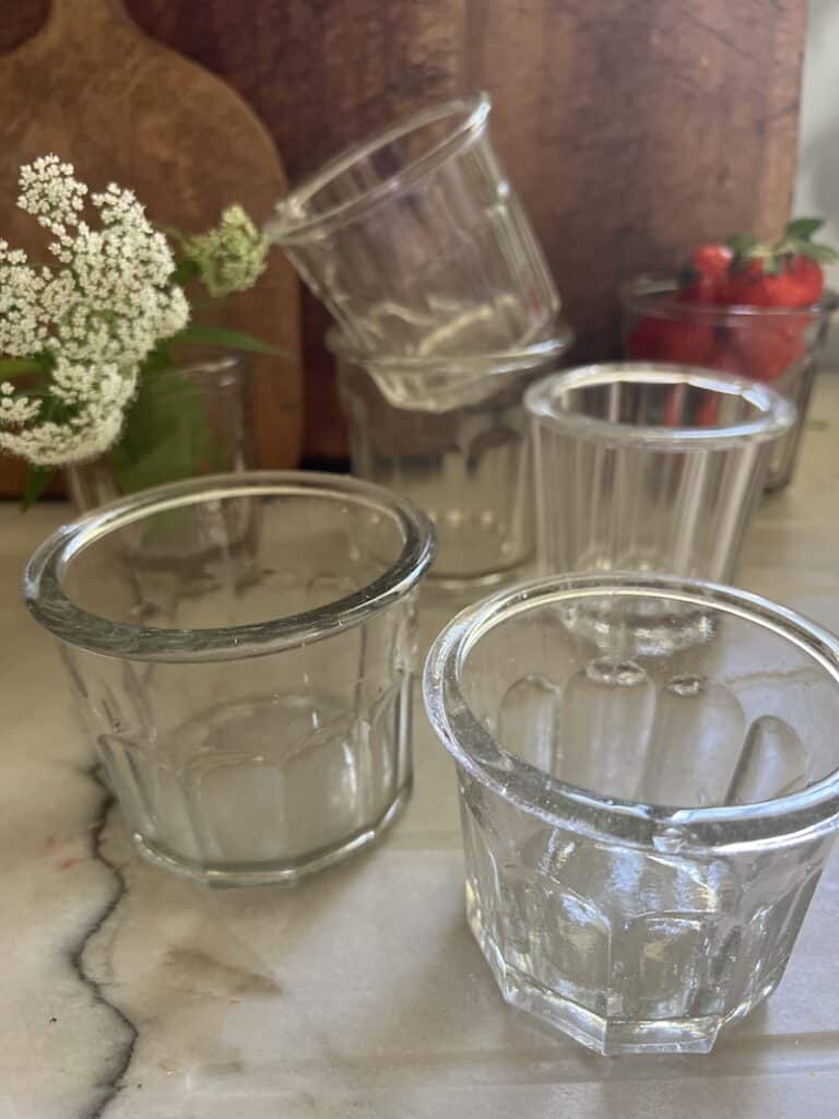 Antique Glass Jam Jars