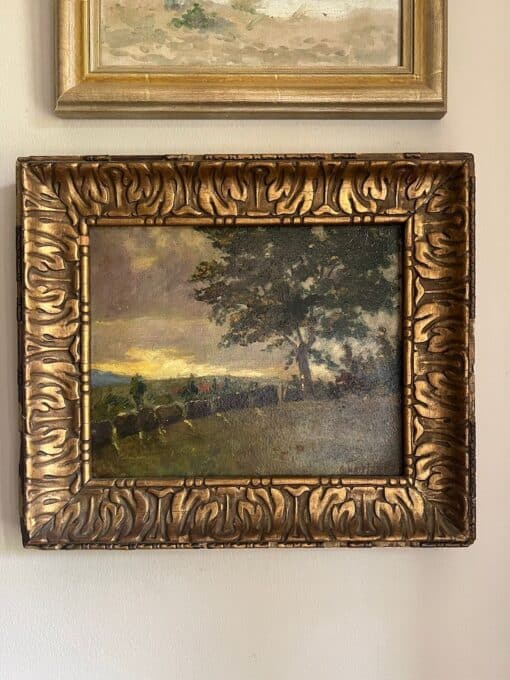 Antique Painting - French Countryside