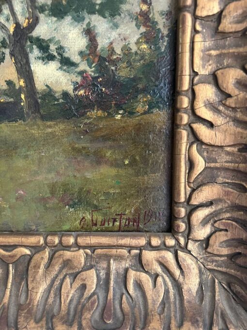 Antique Painting - French Countryside