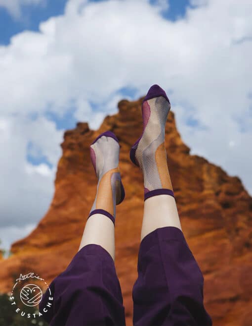 Atelier St Eustache Socks Antelope Canyon Fuchsia