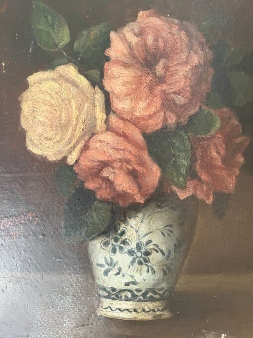 Antique Bouquet Roses Painting - My French Country Home Box