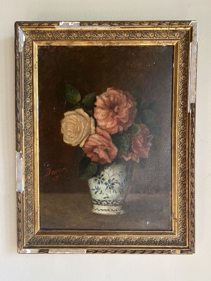 Antique Bouquet Roses Painting - My French Country Home Box