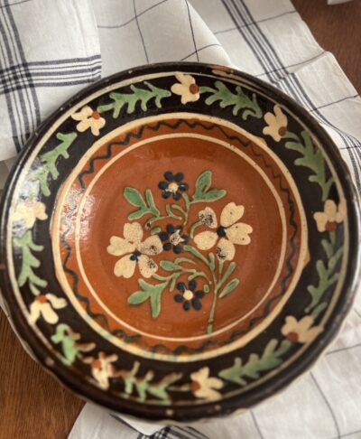 Antique Floral Serving Plate