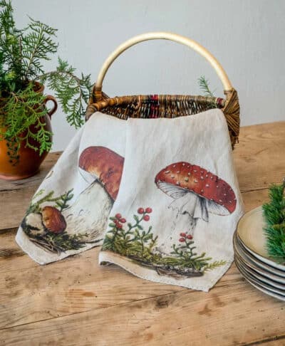 Forest Mushroom Kitchen Towels