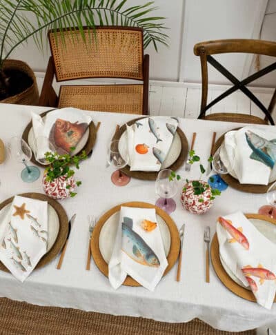 Linen Sea Fish Napkins