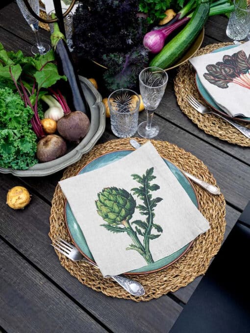 Linen Vegetable Napkins