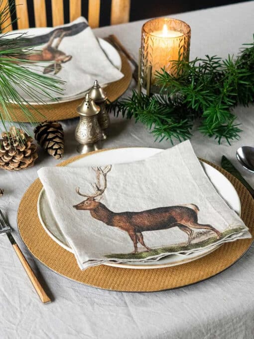 Linen Wild Animal Napkins