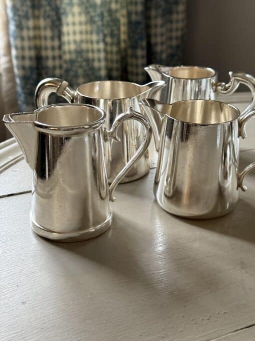 French Antique Silver Milk Jugs