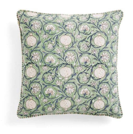 Green Tangier Pomegranate Cushion Cover