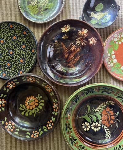 French antique artisan plates