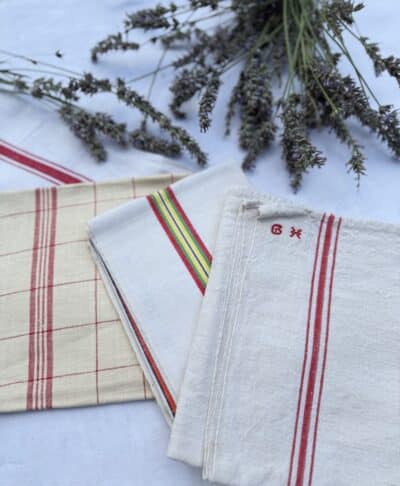 my french country home box and boutique antique towels