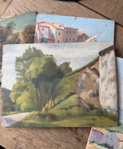 Antique-Painting-The-Quarry-in-Saint-Martin