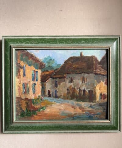 Antique-Painting-Village-in-Dordogne