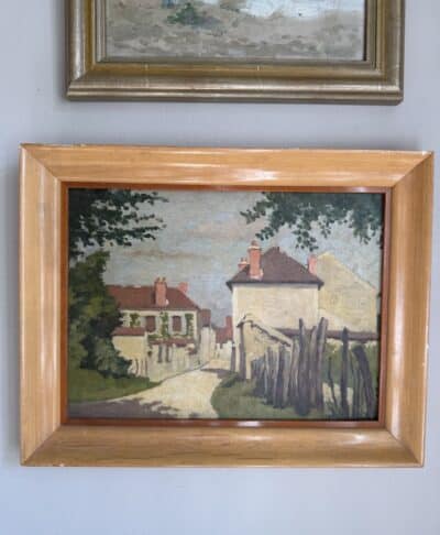 Antique-Painting-Walking-into-the-Village