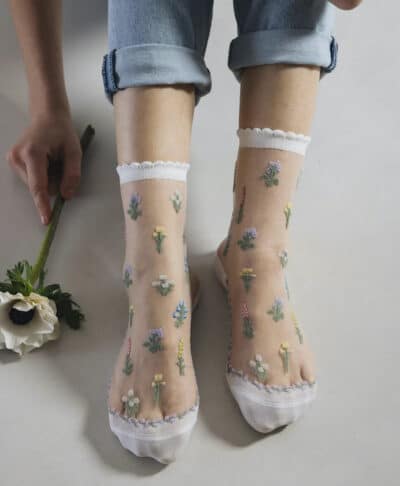 Atelier St Eustache Socks Wildflowers