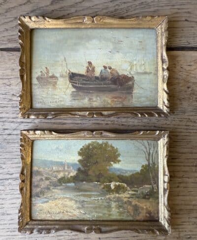 A beautiful pair of antique paintings
