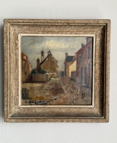 Antique Painting - The Village Square