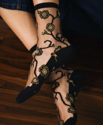 Atelier St Eustache Socks Blomst Gold