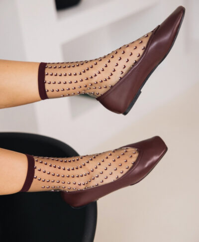 Atelier St Eustache Socks Crescent Dunes Bordeaux