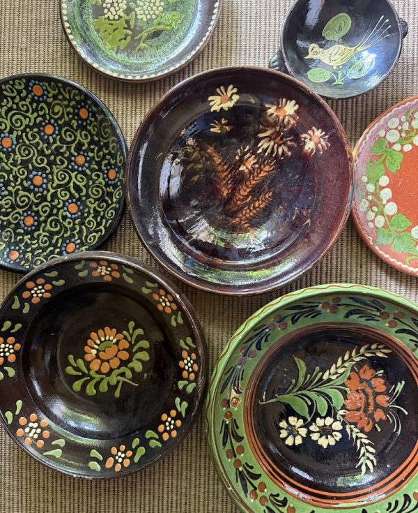 French antique artisan plates