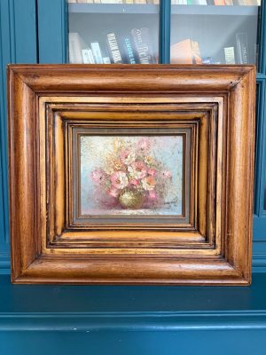 Antique Painting of a Pink Bouquet
