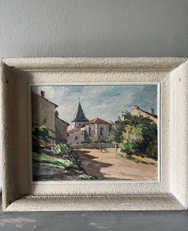 Antique Painting – Provençal Church Antique Painting - Provençal Church