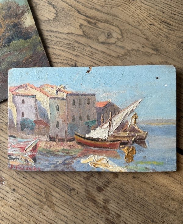Antique-Painting-Sailboats-in-St-Tropez