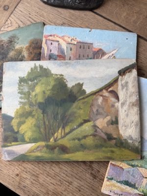 Antique-Painting-The-Quarry-in-Saint-Martin