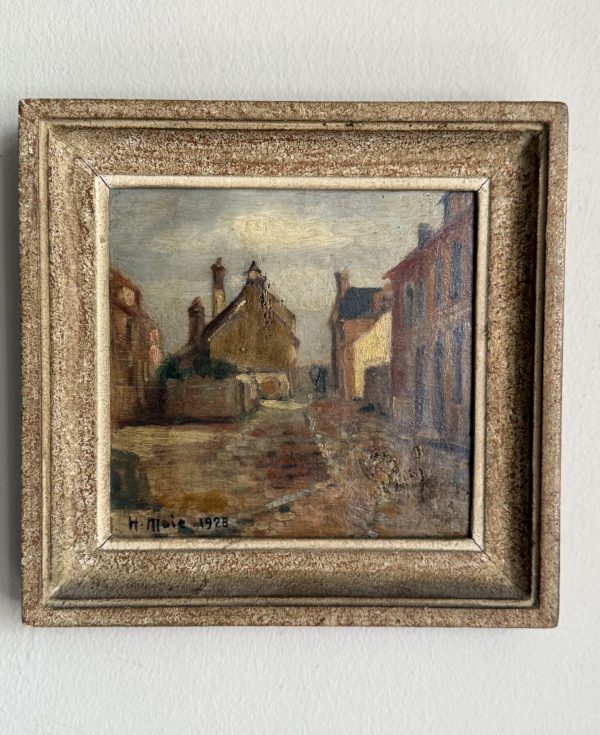 Antique Painting - The Village Square