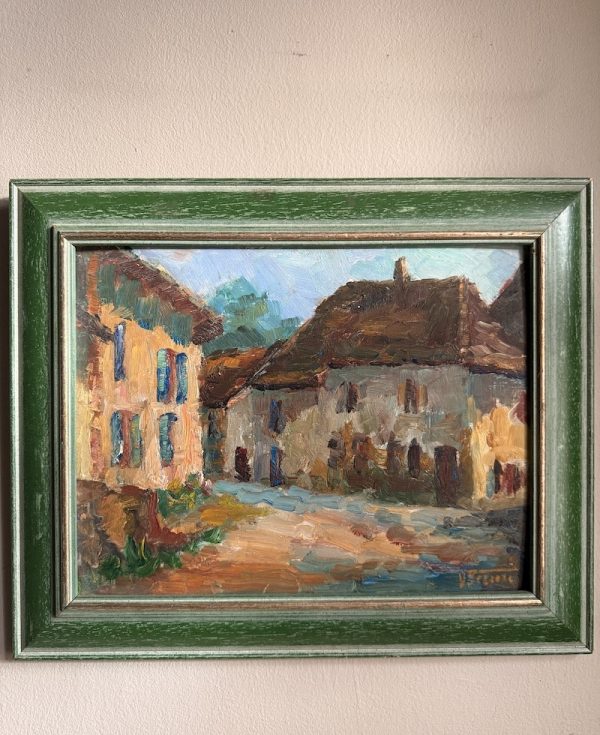 Antique-Painting-Village-in-Dordogne