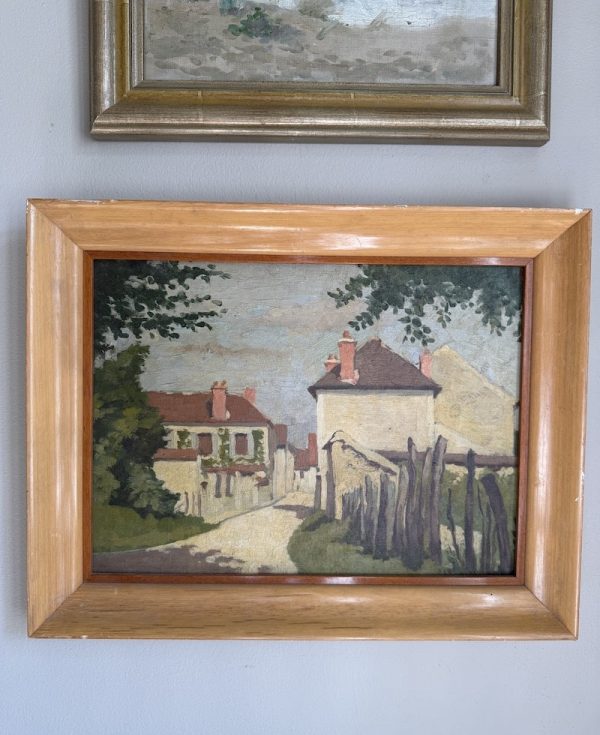Antique-Painting-Walking-into-the-Village