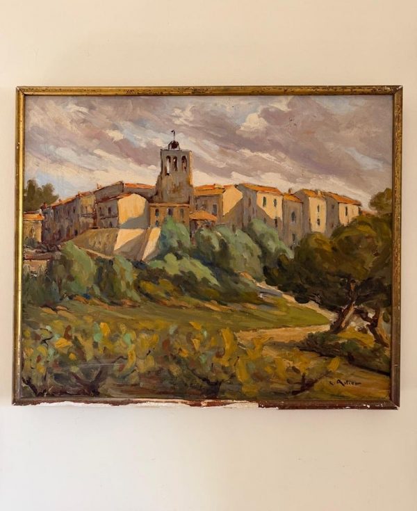 Antique Painting - Provençal Village