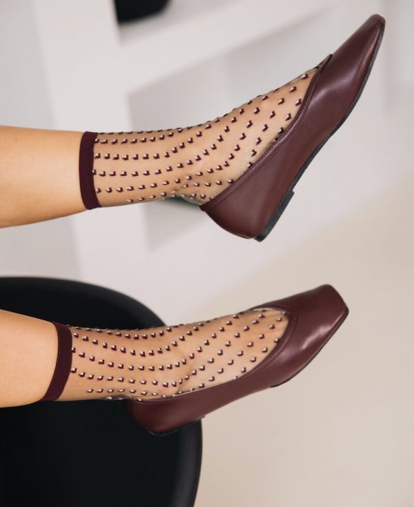 Atelier St Eustache Socks Crescent Dunes Bordeaux