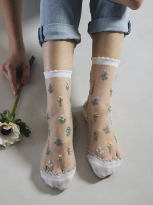 Atelier St Eustache Socks Wildflowers