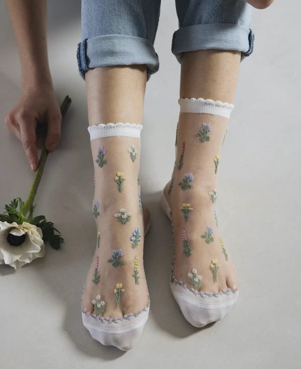 Atelier St Eustache Socks Wildflowers