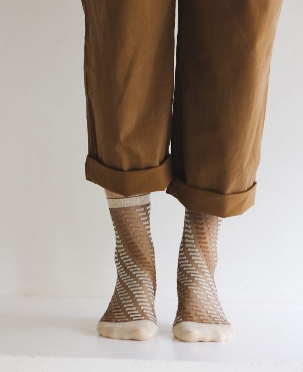 Atelier St Eustache Socks Azulejos Beige