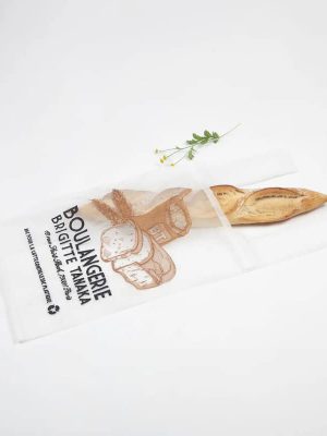 Brigitte Tanaka Boulangerie Bag – embroidered organza tote inspired by French bread bag, eco-friendly and reusable design