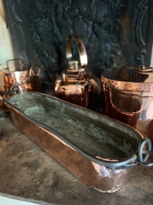 antique copper planter